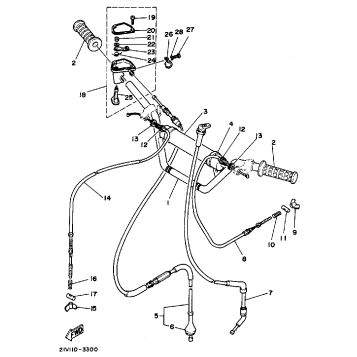 HANDLEBAR CABLE YTM200K