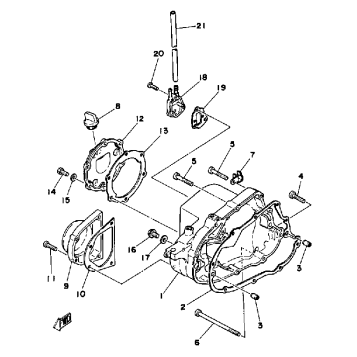 CRANKCASE COVER YT125G - H - J