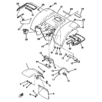 FRONT FENDER - REAR FENDER YT125J