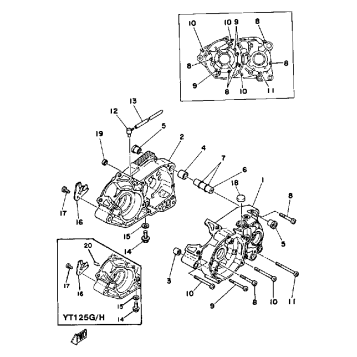 CRANKCASE YT125G - H - J