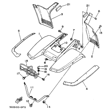 FRONT FENDER-CARRIER
