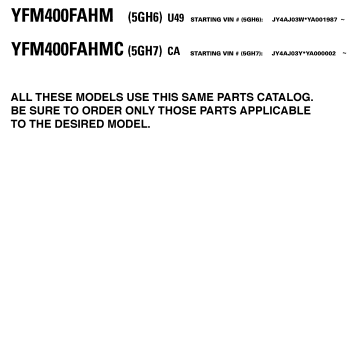 ~MODELS IN THIS CATALOG