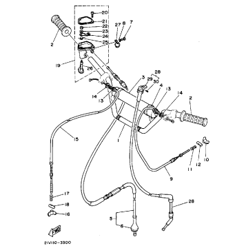 HANDLEBAR CABLE YTM200L
