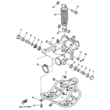 SWING ARM - REAR SHOCKS