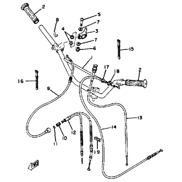 HANDLEBAR - CABLE YT125G