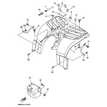 REAR FENDER 1 FOR YFB250UH