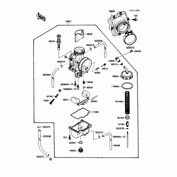 Carburetor(KXF250-A2)(004205?)