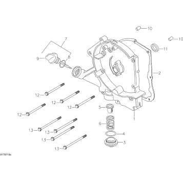 01- Crankcase Cover, Right