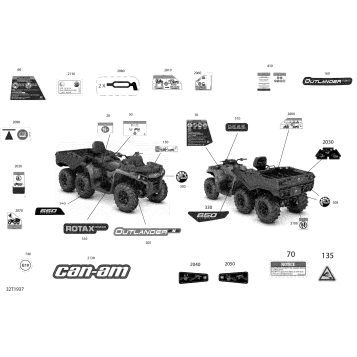 09- Decals Outlander 6X6 - 650 EFI - DPS - International