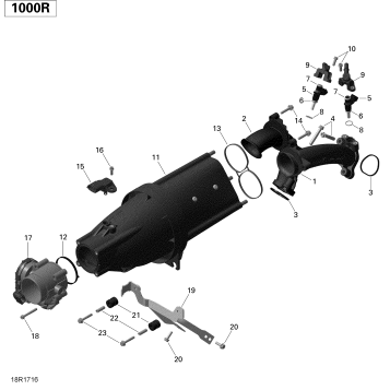 02- Air Intake Manifold and Throttle Body - 1000R