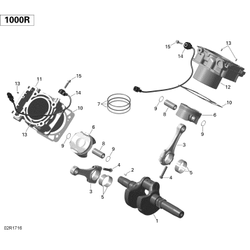 01- Crankshaft, Piston and Cylinder - 1000R