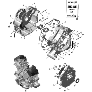 01- Engine - Crankcase - 1010 TSS