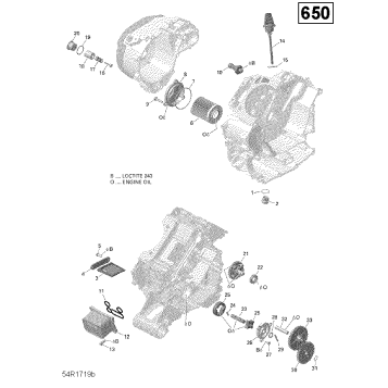 01- Engine Lubrication - 650 EFI (Package PRO)