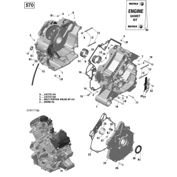 01- Crankcase - 570 EFI (Package PRO)