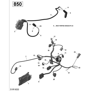 10- Engine Harness and Electronic Module - 850 EFI (Outlander MAX)