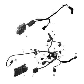 01- Rotax - Engine Harness And Electronic Module - 122