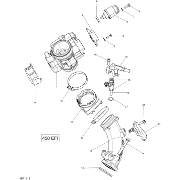 02- Air Intake Manifold and Throttle Body - 450 EFI