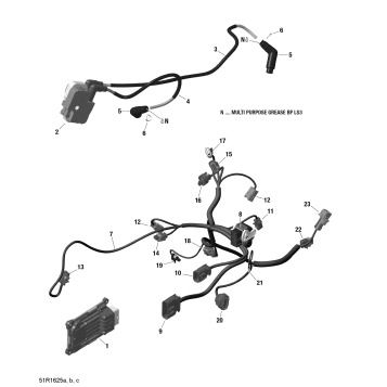 10- Engine Harness and Electronic Module - 1000R EFI (Outlander Package XMR)