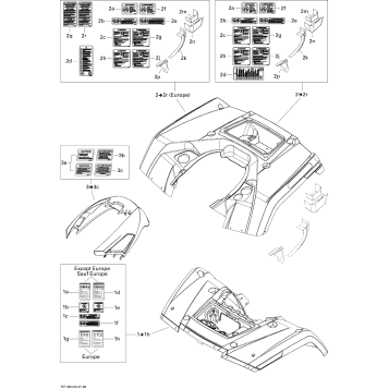 09- Fender And Central Panel Kit 500 EFI