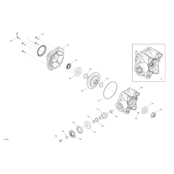 08- Drive, Rear Renegade - Rear Differential - Except Package XMR 1000R