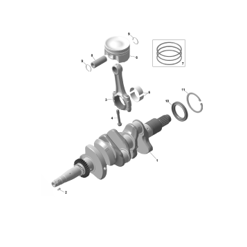 01- ROTAX - Crankshaft and Pistons