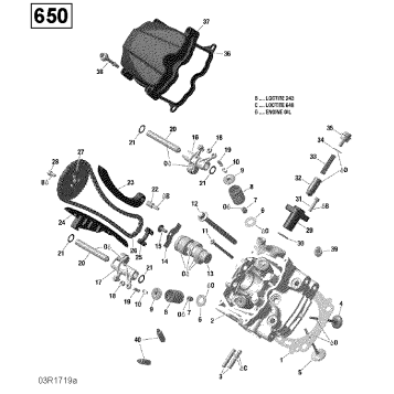 01- Cylinder Head, Front - 650 EFI
