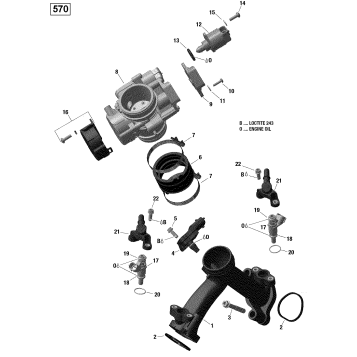 02- Air Intake Manifold and Throttle Body - 570 EFI