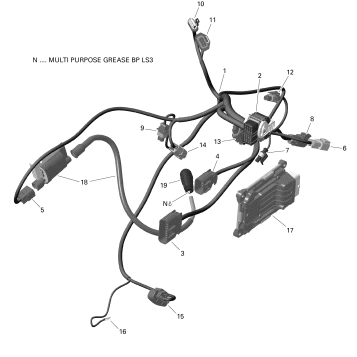 10- Engine Harness And Electronic Module - 450 EFI - Non CARB