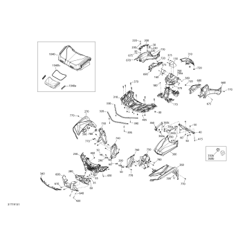 09- Body And Accessories 6X6 - 650 EFI - Squadron Green - Front