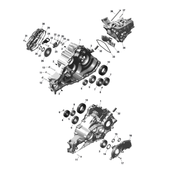 01- ROTAX - Gear Box 1 - 686 888 - Tremec - 2nd Generation
