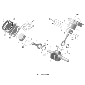 01- Rotax - Crankshaft, Piston And Cylinder