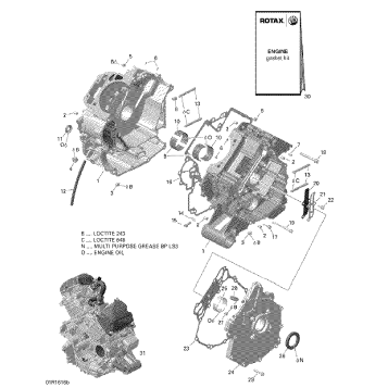 01- Crankcase - 650 EFI (Package PRO)