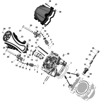 01- Engine - Cylinder Head, Front - 1010 TSS