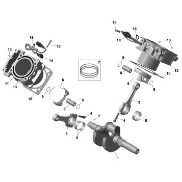 01- ROTAX - Crankshaft, Pistons and Cylinder