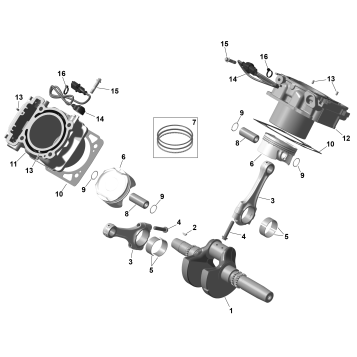 01- ROTAX - Crankshaft, Pistons and Cylinder