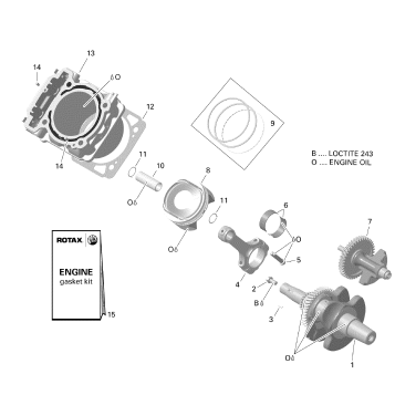 01- Crankshaft and Pistons - 450 EFI