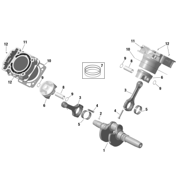 01- ROTAX - Crankshaft, Pistons and Cylinder