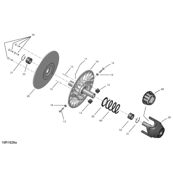 05- Transmission, Driven Pulley - Turbo