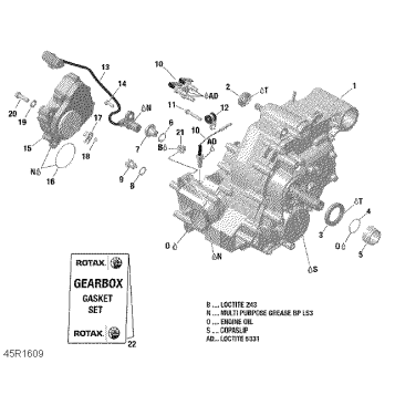 01- Gear Box Assy - 570 EFI