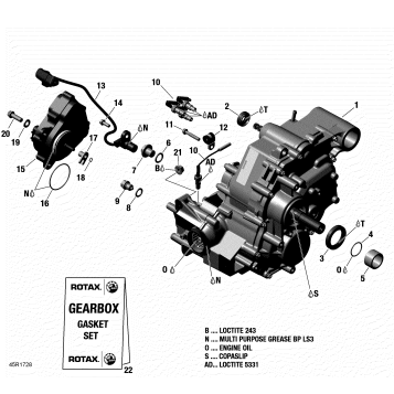 01- ROTAX - Gear Box Ass'y