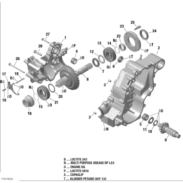 01- Gear Box Output Shaft - 570 EFI