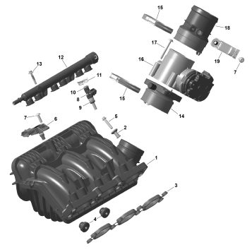01- ROTAX - Air Intake Manifold And Throttle Body