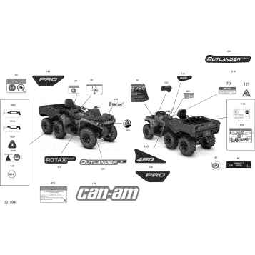 09- Decals Outlander 6X6 - 450 EFI