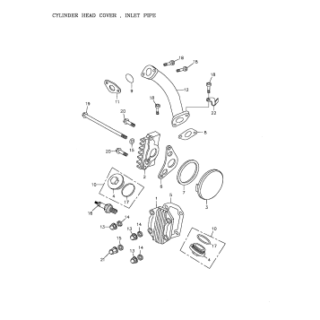 01- Cylinder Head Cover, Inlet Pipe 172a-01