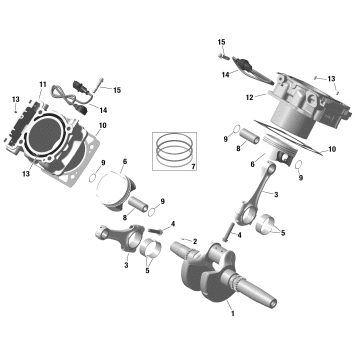 01- Rotax - Crankshaft, Piston And Cylinder