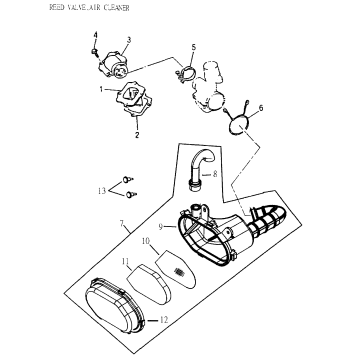 01- Reed Valve, Air Cleaner
