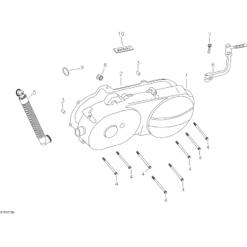 01- Crankcase Cover, Left
