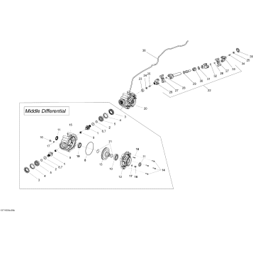 08- Drive System, Rear Middle Diff