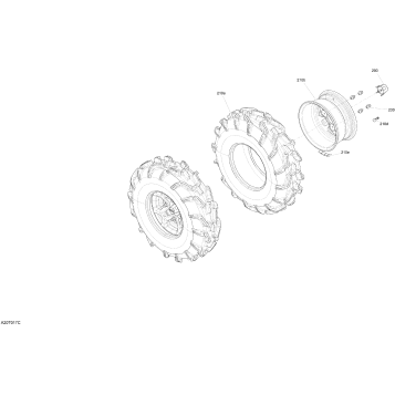 04- Drive - Front Section - Wheels - Mossy Oak Edition