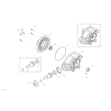 08- Drive, Rear Renegade - Rear Differential - Package XMR 1000R